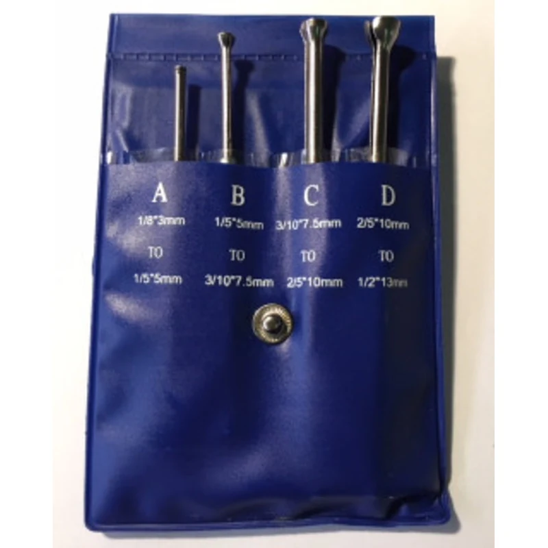 Precise Small Hole Gage Set Half Ball Range .125-.500 - SHG-040